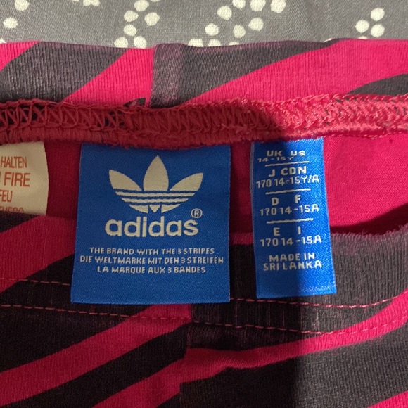 ADIDAS Girls Size 14-15 Y / Ladies Size 10 Magenta Leggings Great Cond! - Picture 3 of 6